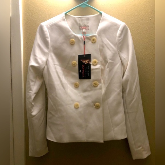 NWT The Limited ABC Scandal White Buttoned Blazer Womens - Picture 1 of 5